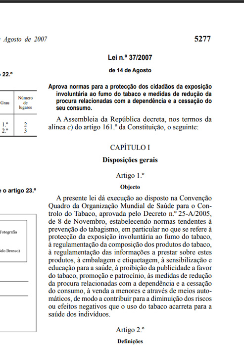Lei n.º 37/2007, de 14 de Agosto