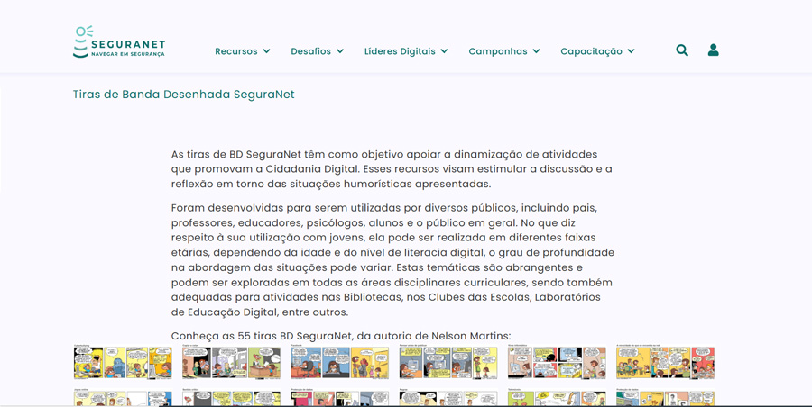 Tiras de Banda Desenhada SeguraNet