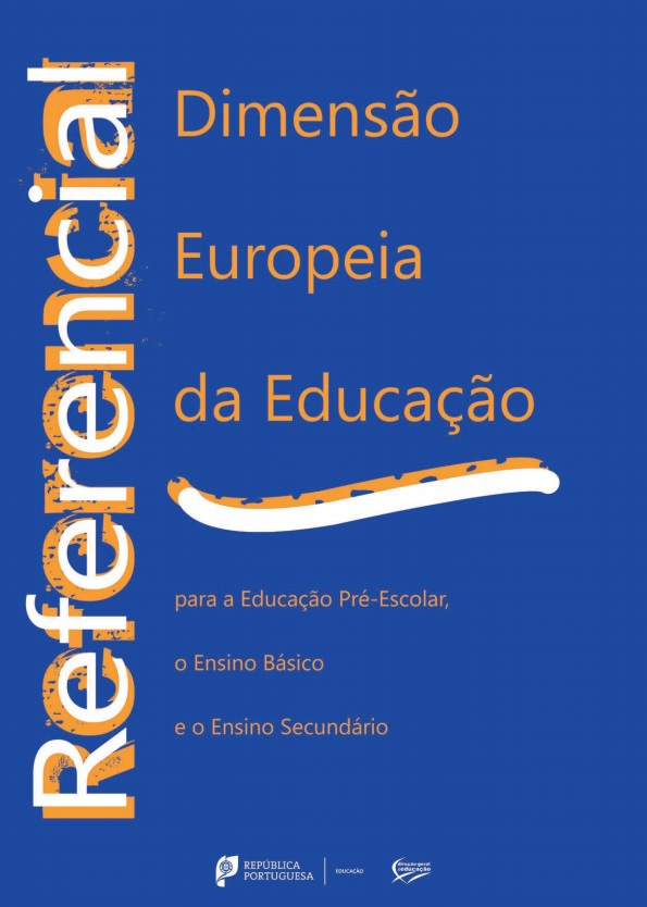 capa azul com a inscrição Referencial Dimensão Europeia da Educação