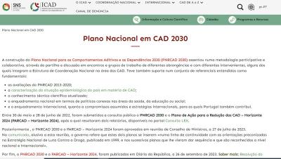 Plano Nacional para a Redução dos Comportamentos Aditivos e das Dependências (PNRCAD)
