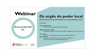 Webinar- Os órgãos de poder local - importância da proximidade às comunidades locais