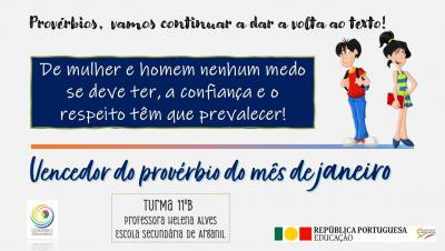 Divulgação do vencedor do provérbio de janeiro…  Continuamos a dar a volta ao texto!