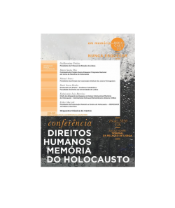 Conferência “Direitos Humanos - Memória do Holocausto”