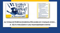 Flyer “Sozinho contra a violência? Não!... Há quem possa ajudar!”